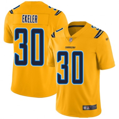 Los Angeles Chargers NFL Football Austin Ekeler Gold Jersey Men Limited 30 Inverted Legend